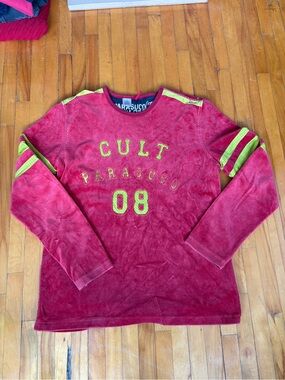 Parasuco Sweatshirt Red with Lime Accent